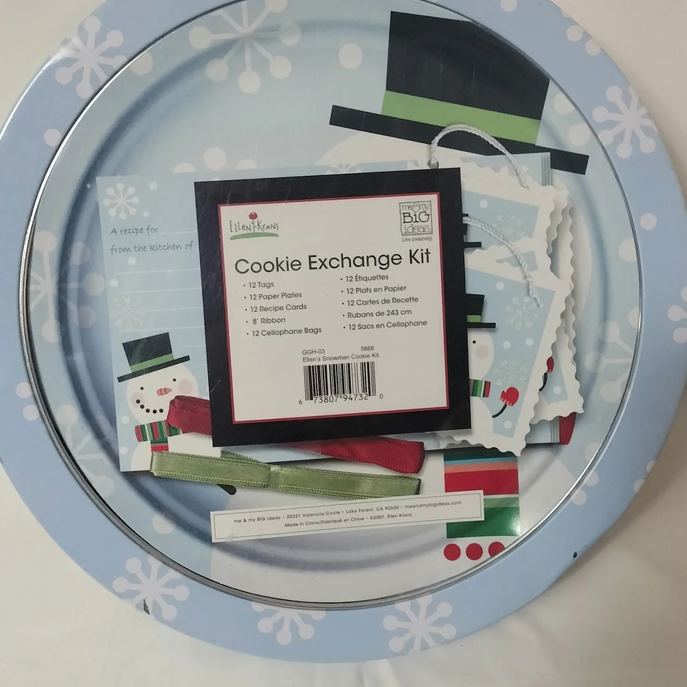 Holiday Cookie Exchange Kit - Light Blue Snowman Set